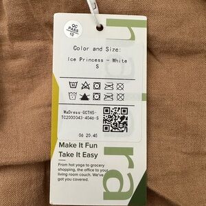 NWT - Halara Ice Princess White halter active dress sz small